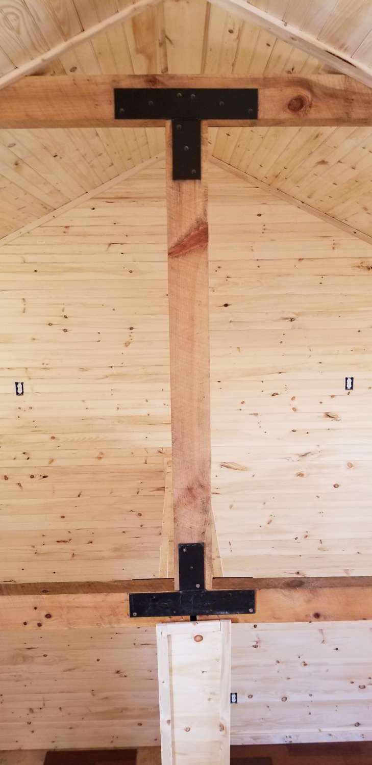 Inside Cabin Post and Beam